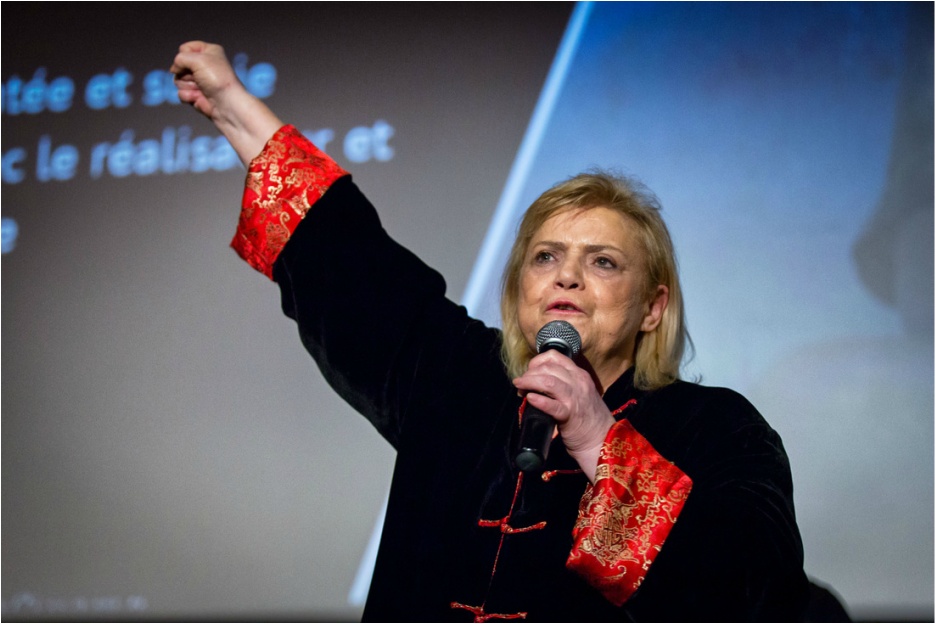 Christina, à Paris en avril 2015, à l'avant-première du film Christina Noble (crédit photo : Yann Renoard. www.renoard.fr)